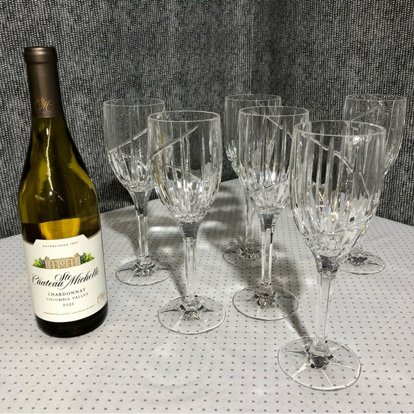 Cut Glass Wine Glasses - Picture 4 of 10